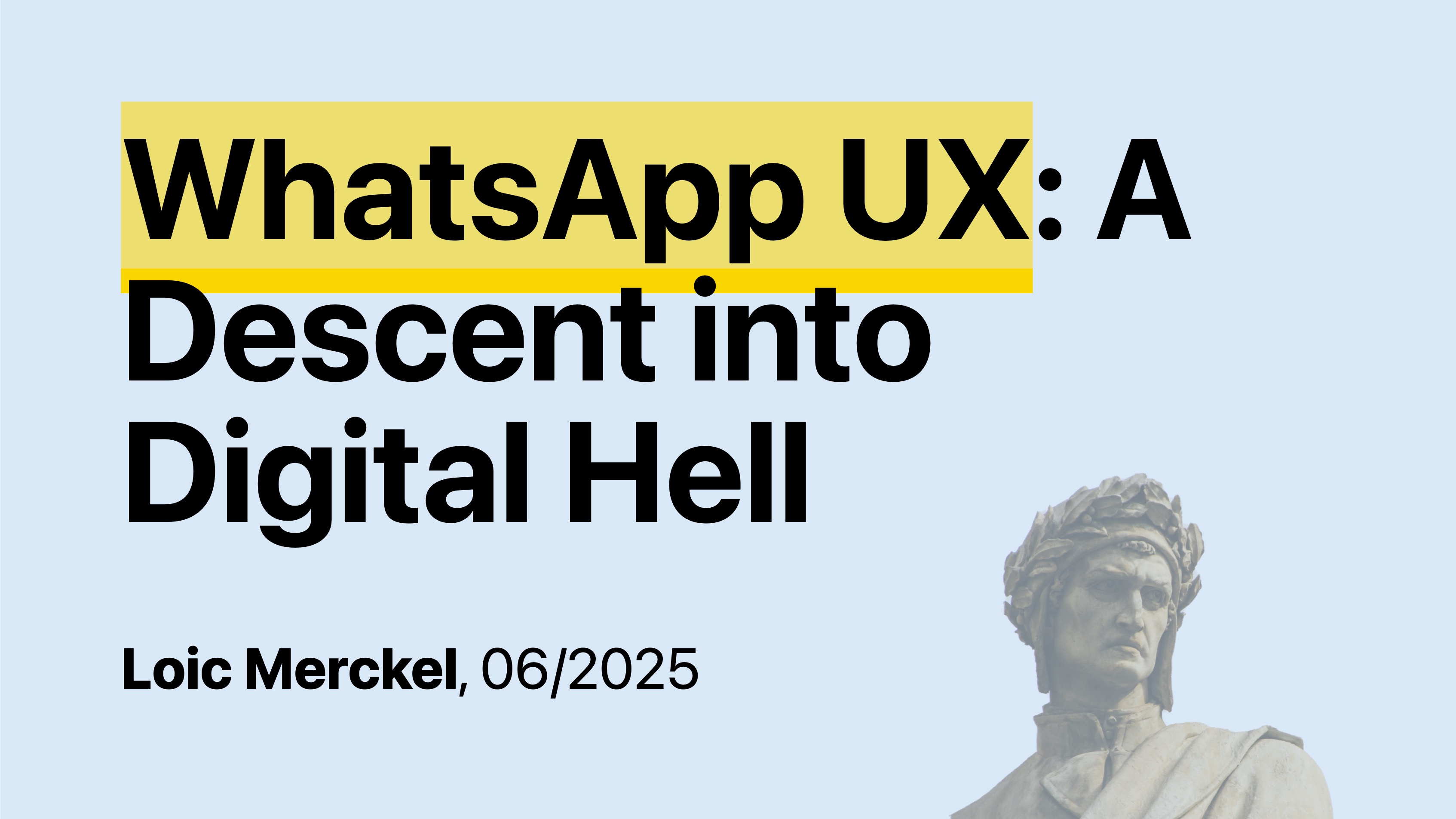 WhatsApp UX: A Descent into Digital Hell